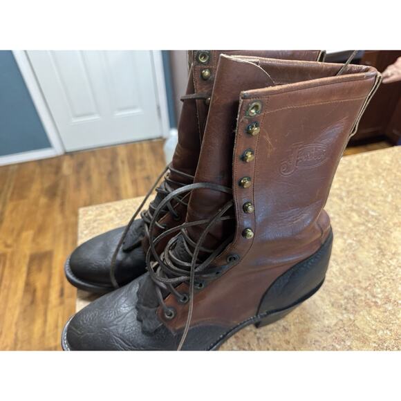Justin Lace Up Packers Size 10D - Picture 1 of 7